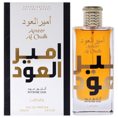 Lattafa Ameer Al Oud Intense Oud Eau de Parfum – Unisex Long-Lasting Woody & Smoky Fragrance, 3.4 oz