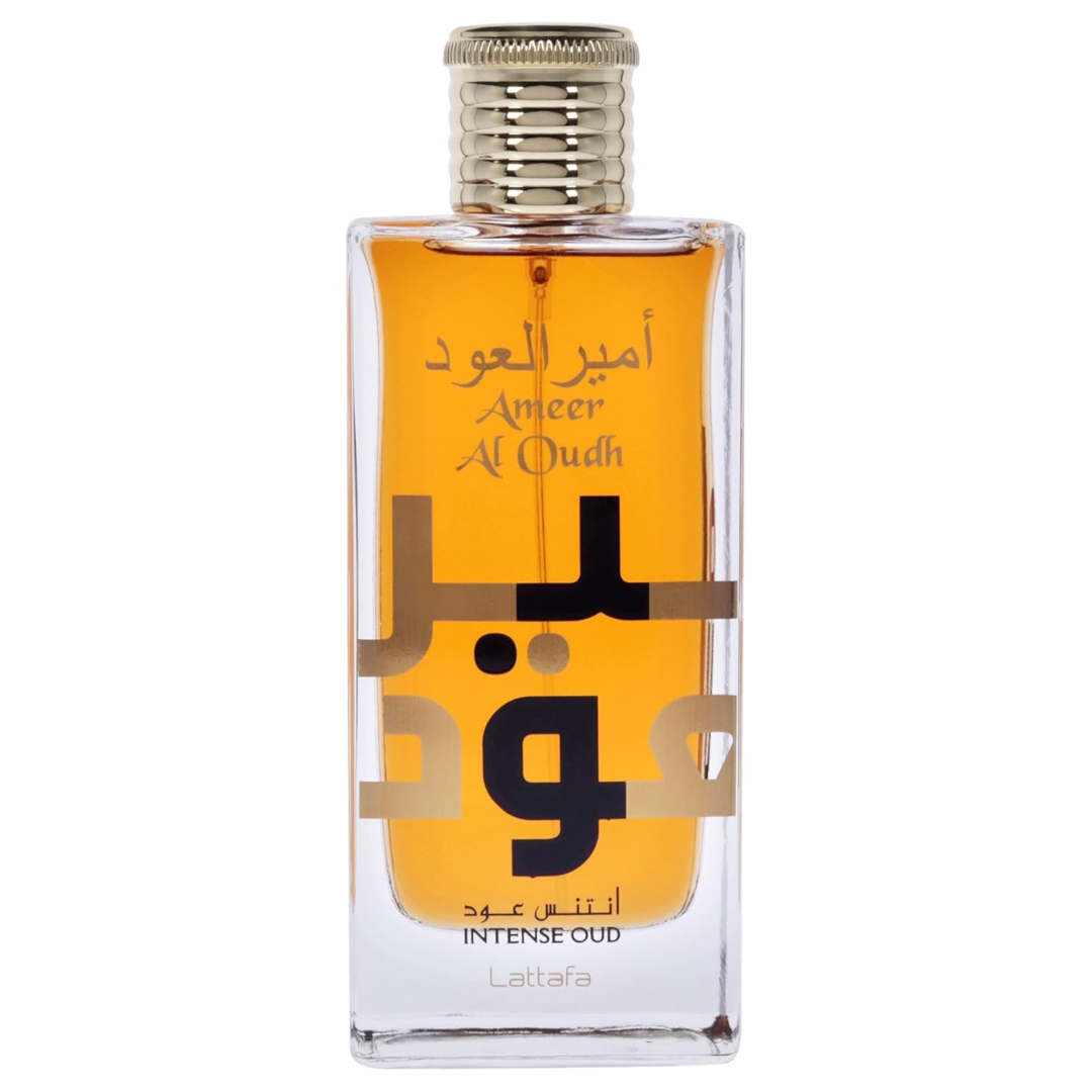 Lattafa Ameer Al Oud Intense Oud Eau de Parfum – Unisex Long-Lasting Woody & Smoky Fragrance, 3.4 oz