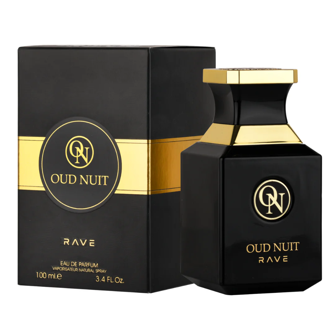 RAVE Oud Nuit Eau de Parfum – 100ML (3.4 fl oz) | Luxurious Oriental Fragrance | Long-Lasting & Captivating Scent